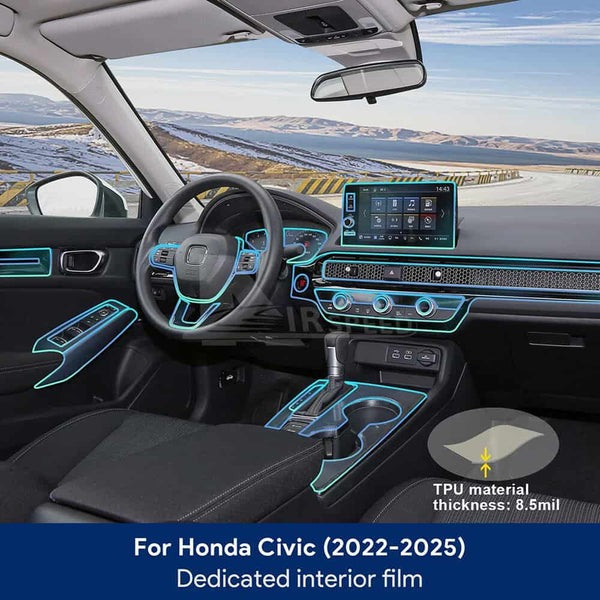 Honda Civic X Interior PPF TPU 2016 - 2021 Paint Protection Film