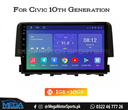 Honda Civic X 10 Inch LCD Android Apple Carplay / Android Auto Panel (1Gb/16Gb) For 2016 - 2021