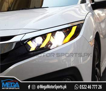 Honda Civic X  Lamborghini Style LED HeadLights Model 2016-2020
