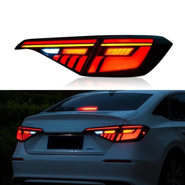 Honda Civic X Galaxy V2 Tail Lights Smoke 2016 - 2021