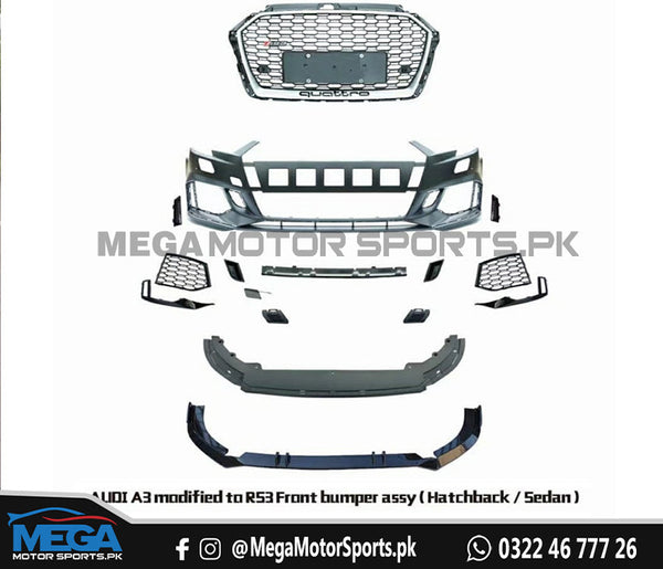 Audi A3 To RS3 Style Bodykit - Front Only