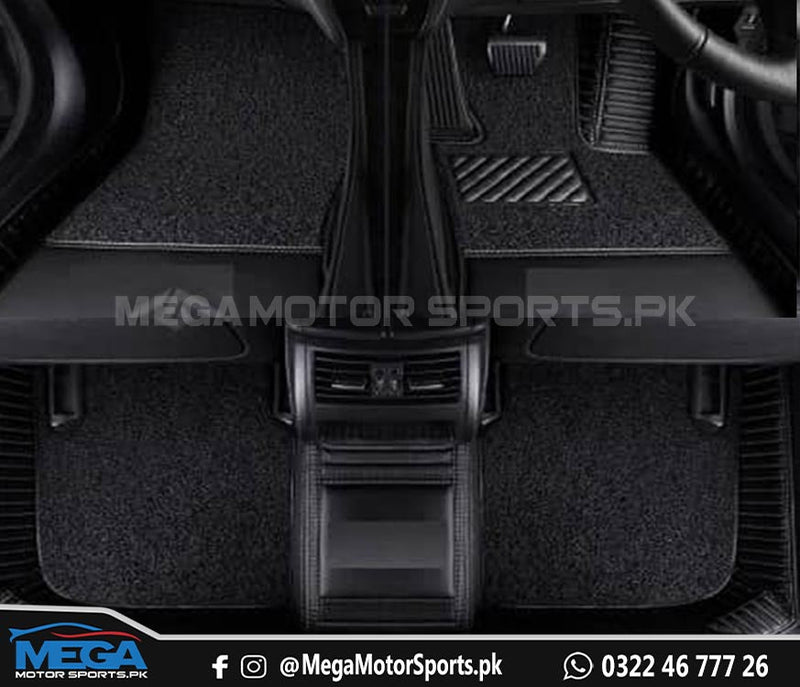 Haval H6 10D Black Horizontal Lining Floor Mats with Black Grass For 2020 2021 2022