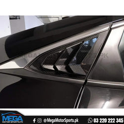 Honda Civic X Carbon Fiber Quarter Louver Trim