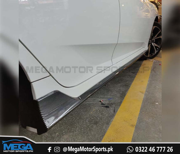 Honda Civic X Carbon Fiber Side Panels/Splitters - Hatchback Style for 2016 - 2021