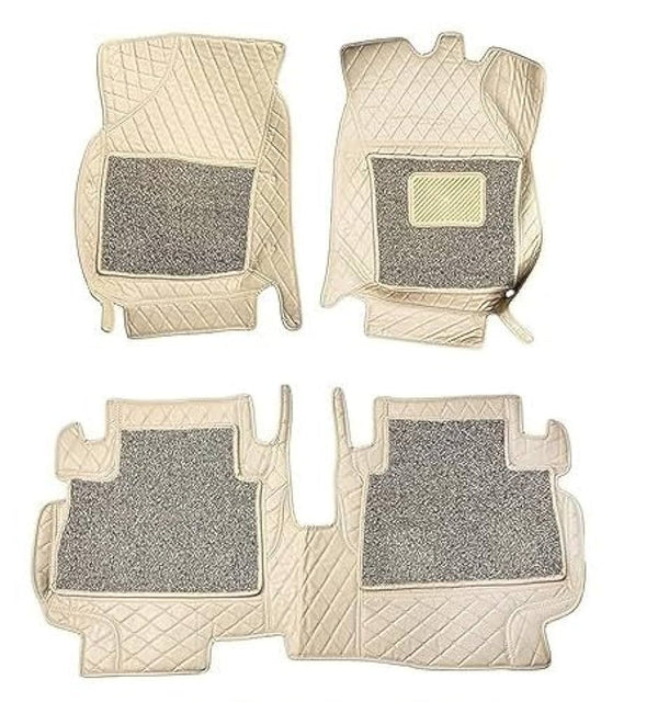 Audi A5 9D Floor Mats Horizontal Stitch Beige With Beige Grass 2016-2020