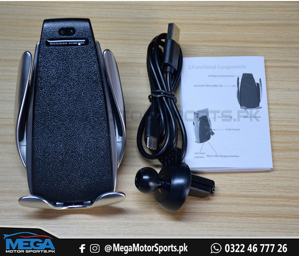 Automatic Sensor Qi Wireless Fast Mobile Charger Car Mount Phone Holder