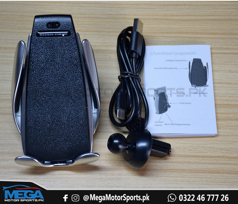 Automatic Sensor Qi Wireless Fast Mobile Charger Car Mount Phone Holder