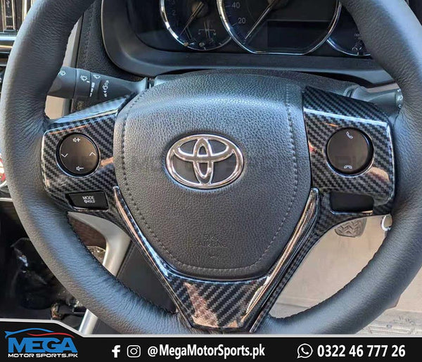 Toyota Yaris Carbon Fiber Multimedia Steering Buttons