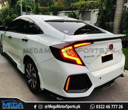 Honda Civic X  Smoke Matrix Style Tail Lights 2016-2021