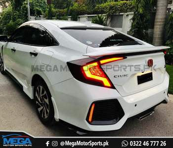Honda Civic X  Smoke Matrix Style Tail Lights 2016-2021