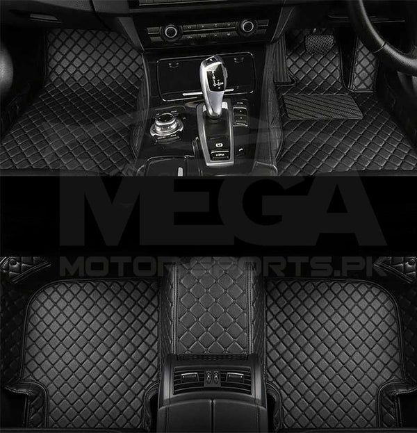 Honda Civic Reborn 7D Diamond Floor Mats Black Color 2006-2012