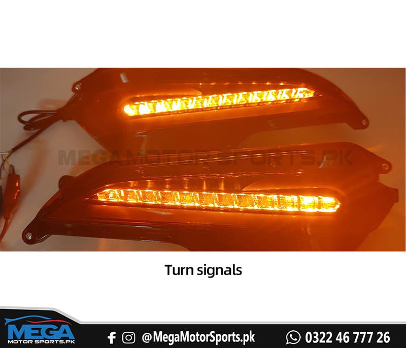 Toyota Yaris LED Rear Bumper Sequential DRLs For 2020 2021 2022