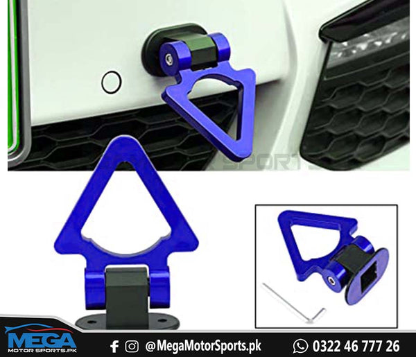 Blue Aluminium Triangular Front Tow Hook | Towing Hook | Tow Hook Dummy For Car