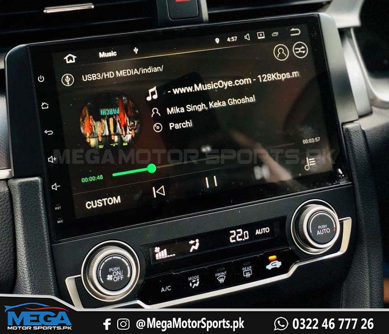 Honda Civic X 10" Android  Panel (2GB/32GB) Apple CarPlay For 2016 - 2020