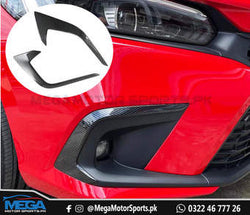Honda Civic 11th Generation Carbon Fiber Eyebrow Lid Fog Lamp Covers For 2022 2023