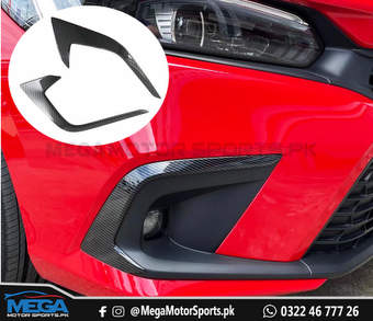 Honda Civic 11th Generation Carbon Fiber Eyebrow Lid Fog Lamp Covers For 2022 2023