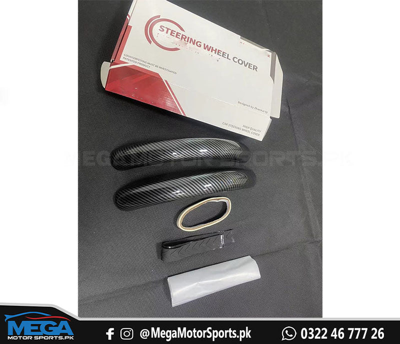 Universal Car Steering Wheel Anti-slip Carbon Fiber Wheel Cover Trims / Carbon Fiber Steering Wheel Sleeves