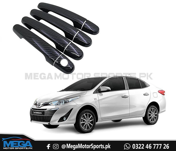 Toyota Yaris Carbon Fiber Door Handle Covers For 2019 - 2022