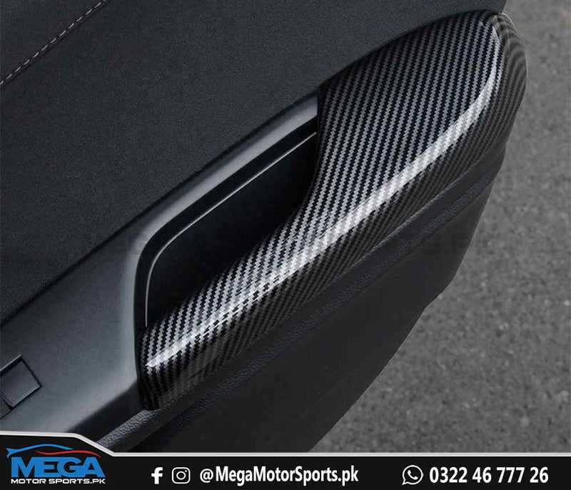 Honda Civic X Carbon Fiber Door Arm Rest Trims 2016+