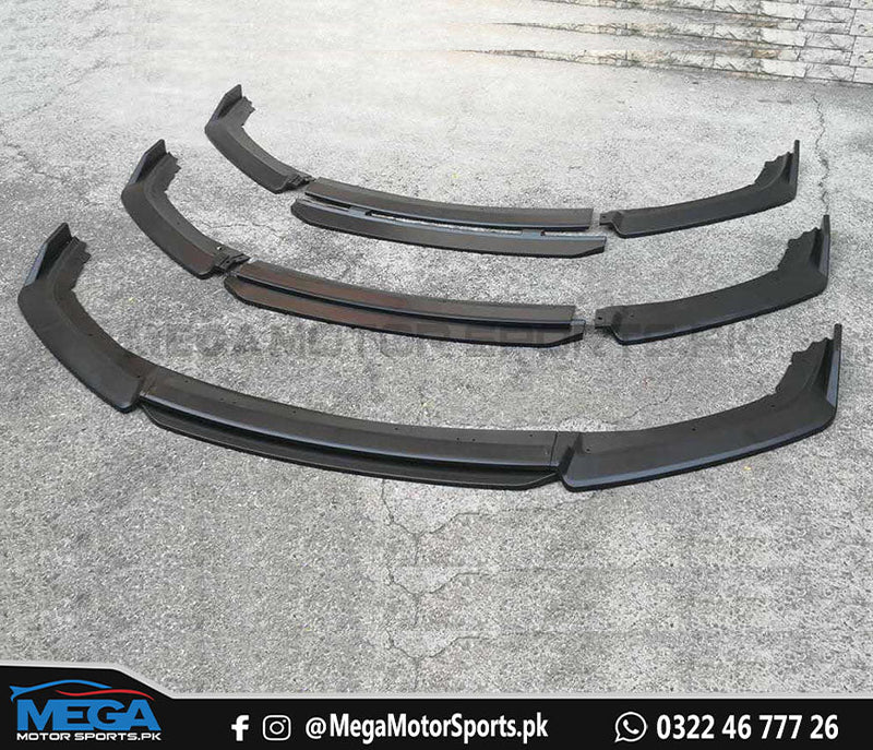 Honda Civic X  Matt Black Front Bumper Splitter V3