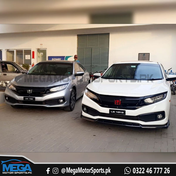 Honda Civic X  Front US Facelift Bumper With Piano Black Trims