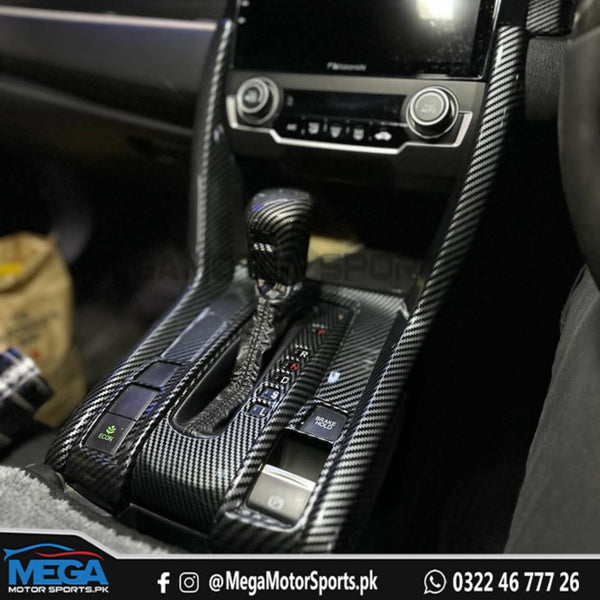 Honda Civic X Carbon Fiber Gear Big U Trim 2016 - 2021