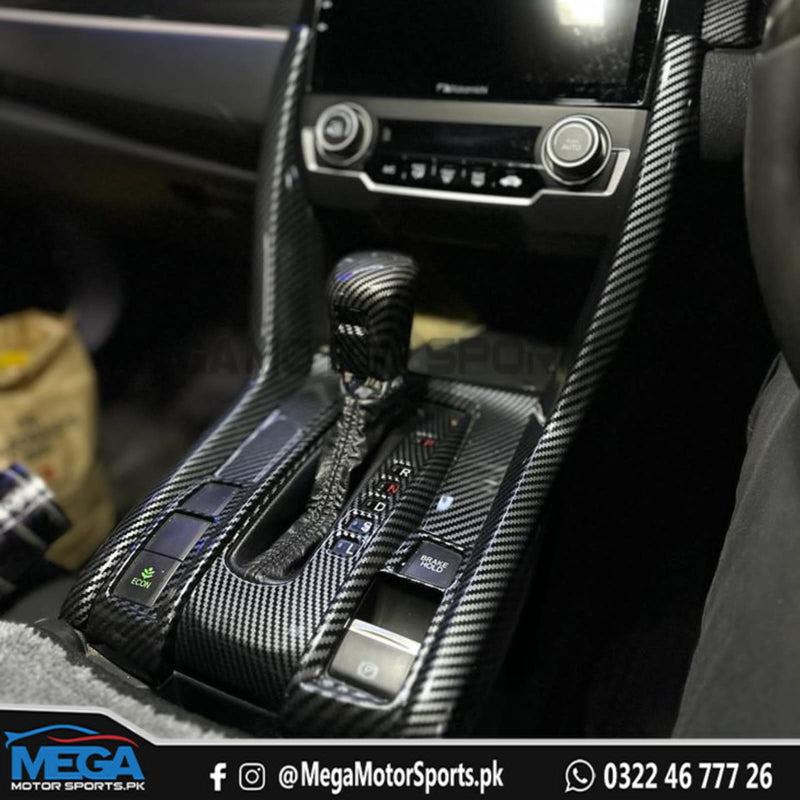 Honda Civic X Carbon Fiber Gear Big U Trim 2016 - 2021