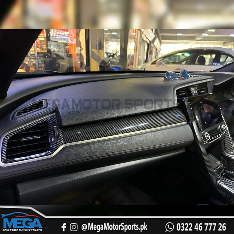 Honda Civic X Dashboard Carbon Fiber  Trim 2016+