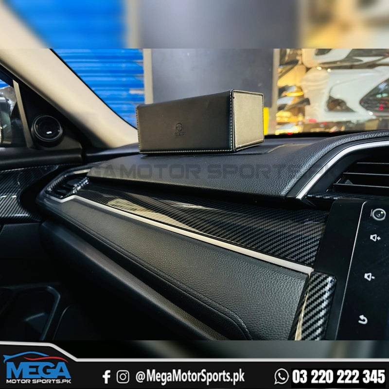 Honda Civic X Dashboard Carbon Fiber  Trim 2016+