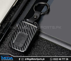 Honda Civic X New Black Carbon Fiber Key Fob 3 Button For 2016 2017 2018 2019 2020 2021