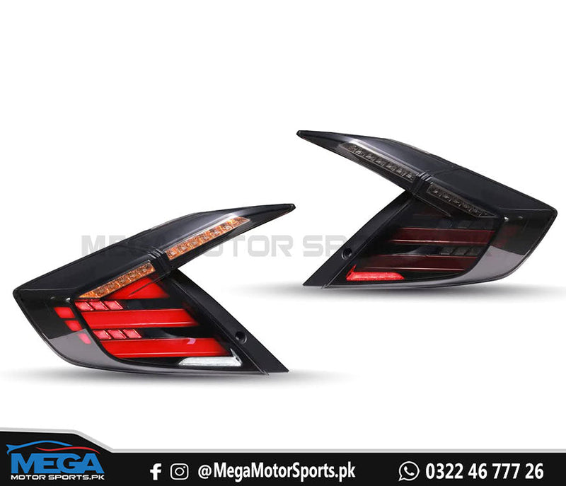 Honda Civic X LED Mugen Taillights - Smoke For 2016 - 2021