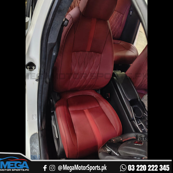 Honda Civic X Seat Covers Red Burgundy 2016 - 2021