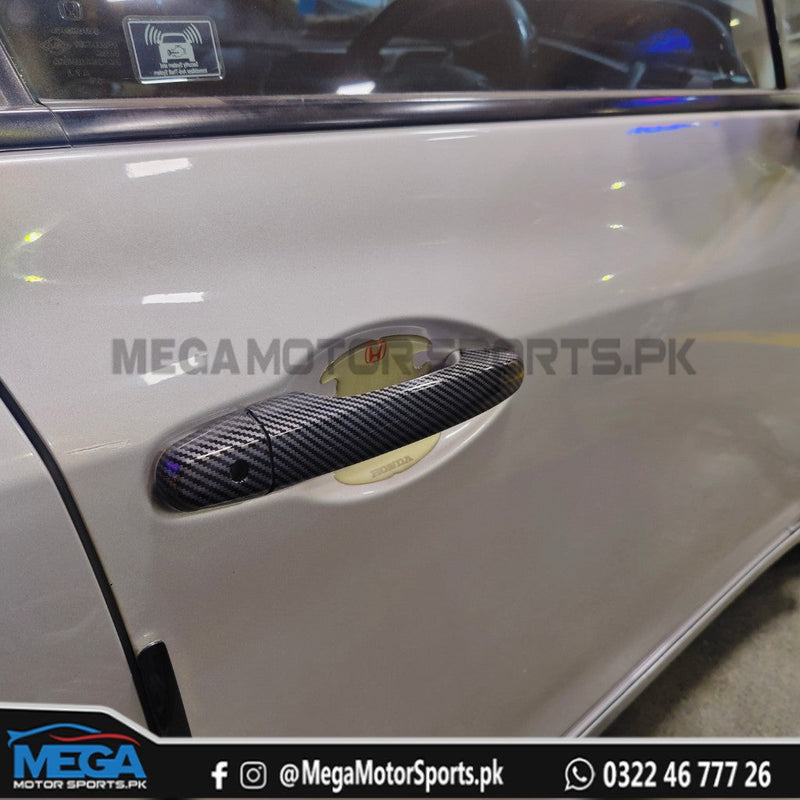 Honda Civic Rebirth Carbon Fiber Door Handle Covers 2012 - 2015