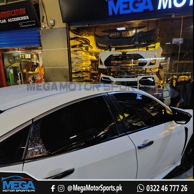 Honda Civic X  50% Tinted Window Glass - Originally Black Glass