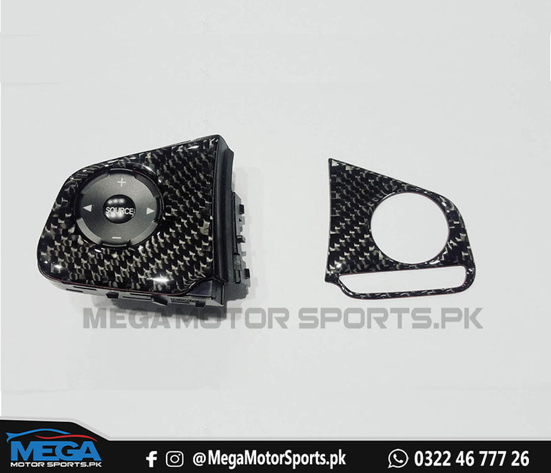 Honda Civic X Carbon Fiber Steering Multimedia Trims