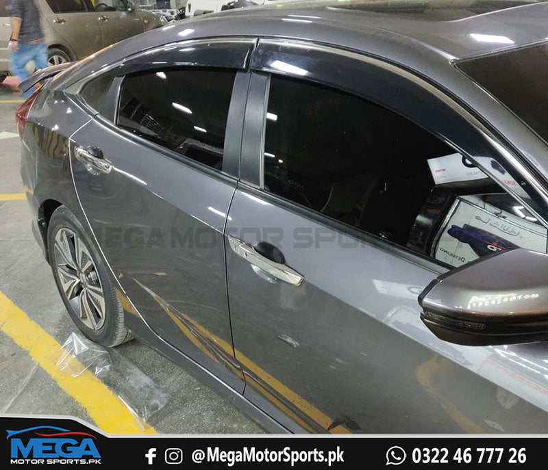 Honda Civic X OEM 50% Tinted Window Glass - Originally Black Glass