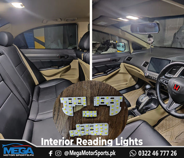 Honda Civic Reborn Interior Roof Reading Led Lights For 2006 - 2012 