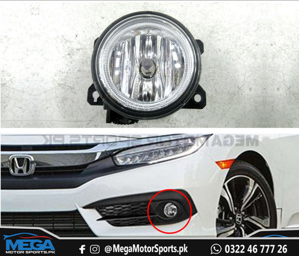 Honda Civic X Fog Lamps Pair (Glass) 2016 - 2021