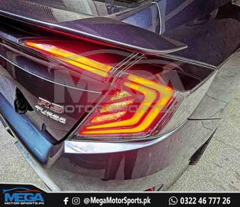 Honda Civic X Sequential Lava Smoke Taillights 2016-2021