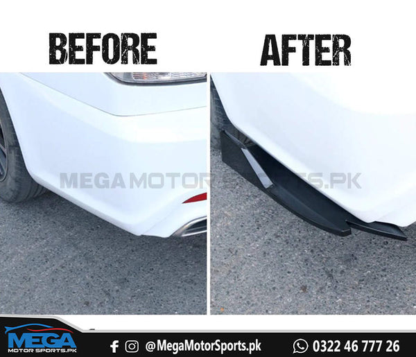 Honda Civic X Carbon Fiber Rear Bumper Splitter V1 For Models 2016 2017 2018 2019 2020 2021