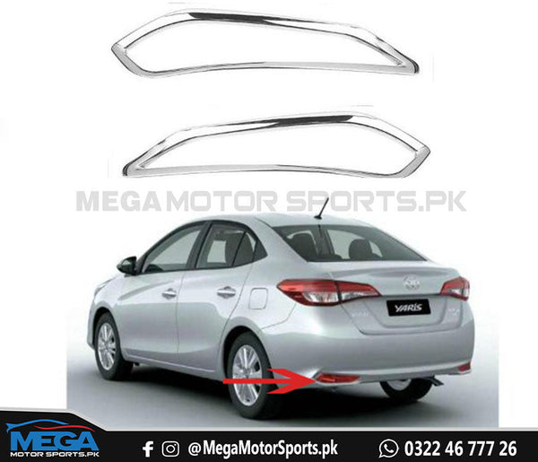 Toyota Yaris Rear Bumper Reflactor Chrome Cover Model 2020-2021