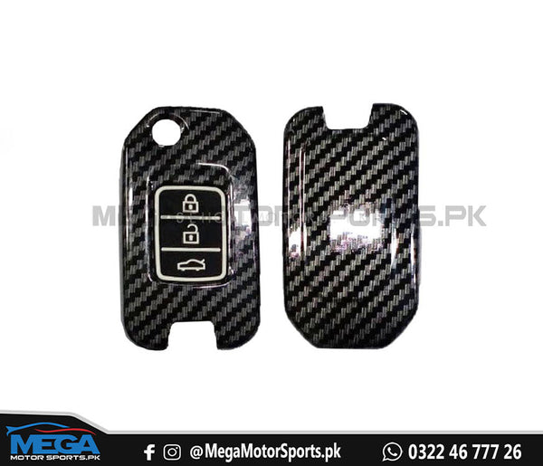 Honda Civic Rebirth Carbon Fiber Key Fob / Key Cover For 2012 2013 2014 2015