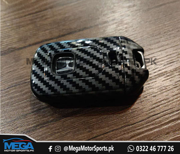 Honda Civic X Black Carbon Fiber Key Fob 3 Button