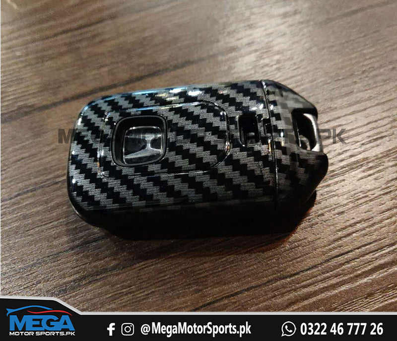 Honda Civic X Black Carbon Fiber Key Fob 3 Button