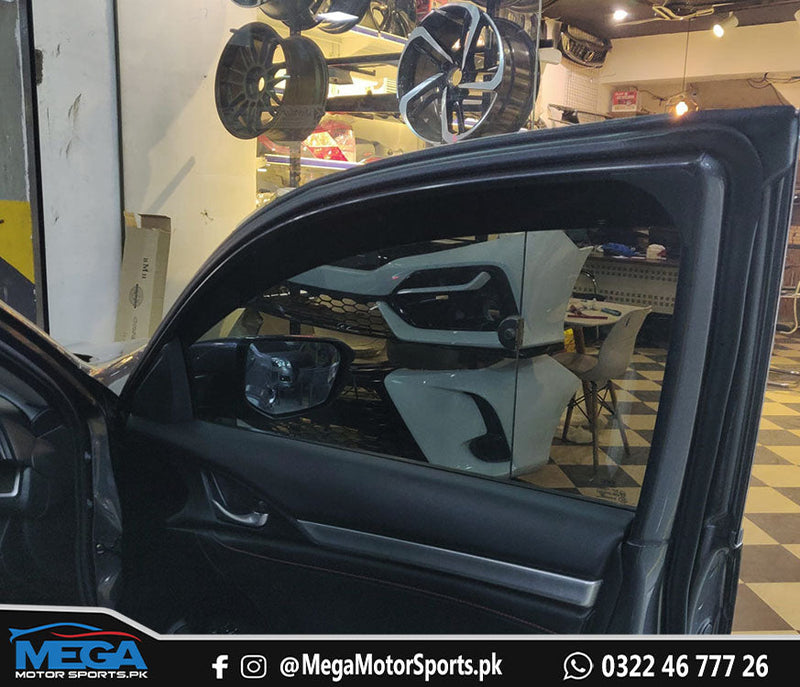 Honda Civic X OEM 50% Tinted Window Glass - Originally Black Glass