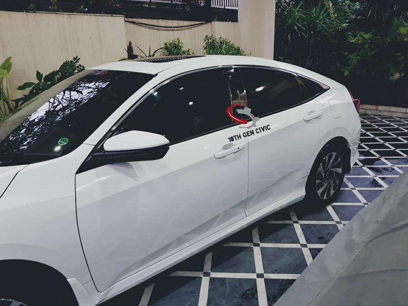 Honda Civic X OEM 50% Tinted Window Glass - Originally Black Glass