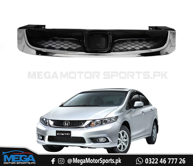 Honda Civic Rebirth Chrome Front Grill For 2012 2013 2014 2015