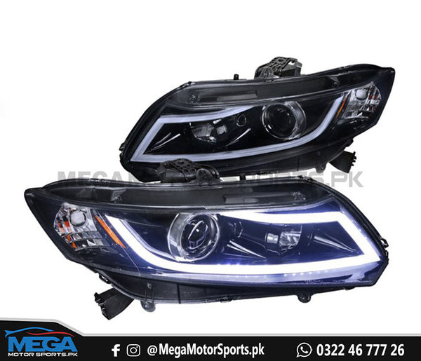 Honda Civic Rebirth D Shape LED Projector Headlights Taiwan For 2012 2013 2014 2015
