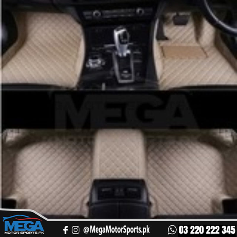 Honda Civic Rebirth 7D Diamond Floor Mats Beige 2013-2015