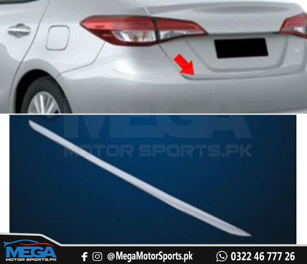 Toyota Yaris Trunk Lower Edge Chrome Trim - Model 2020-2021